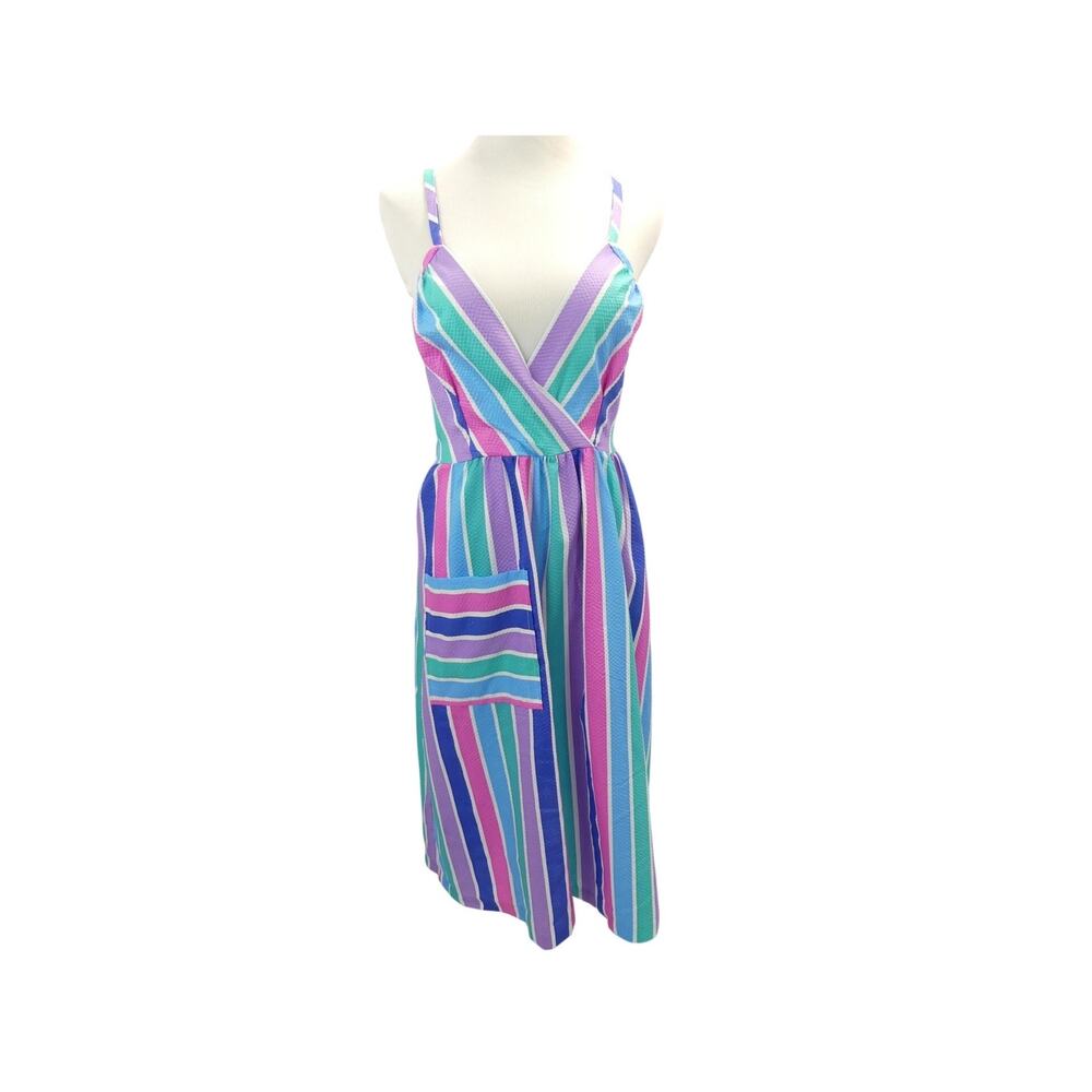 Vintage Cotton Gauze Sundress Midi in Gemstone with One Huge POCKET